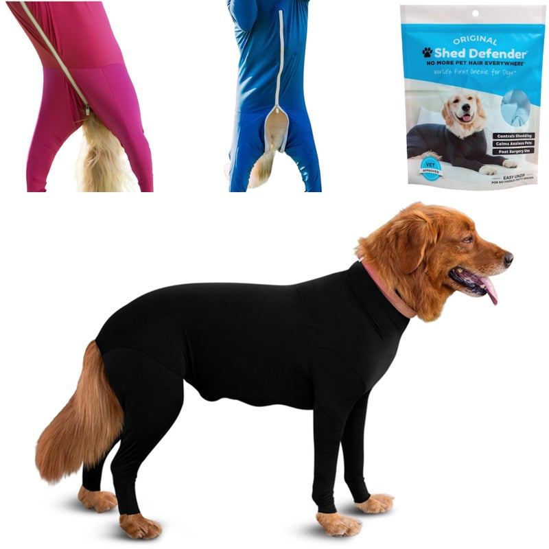 Shed Defender Original Dog Onesie for Dog Shedding, Seen on Shark Tank, Lightweight Breathable, Bodysuit for Dogs, Recovery Suit, Jumpsuit, Dog Body Suit, Shed Shirt, Post Surgery Onesie, Vet Approved - Image 1